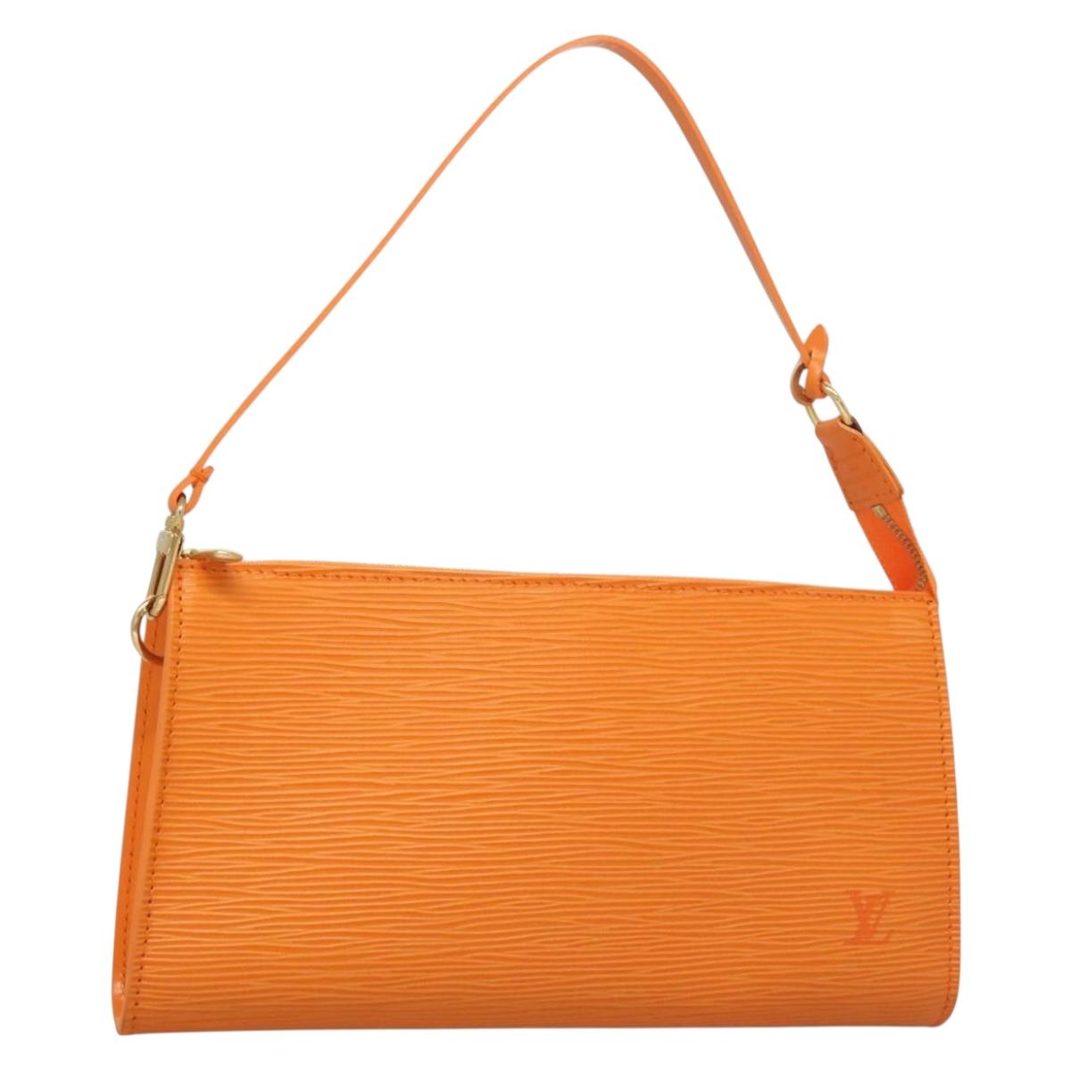 LOUIS VUITTON Epi Pochette Accessoires Pouch Orange Mandarin M5294H 130901V