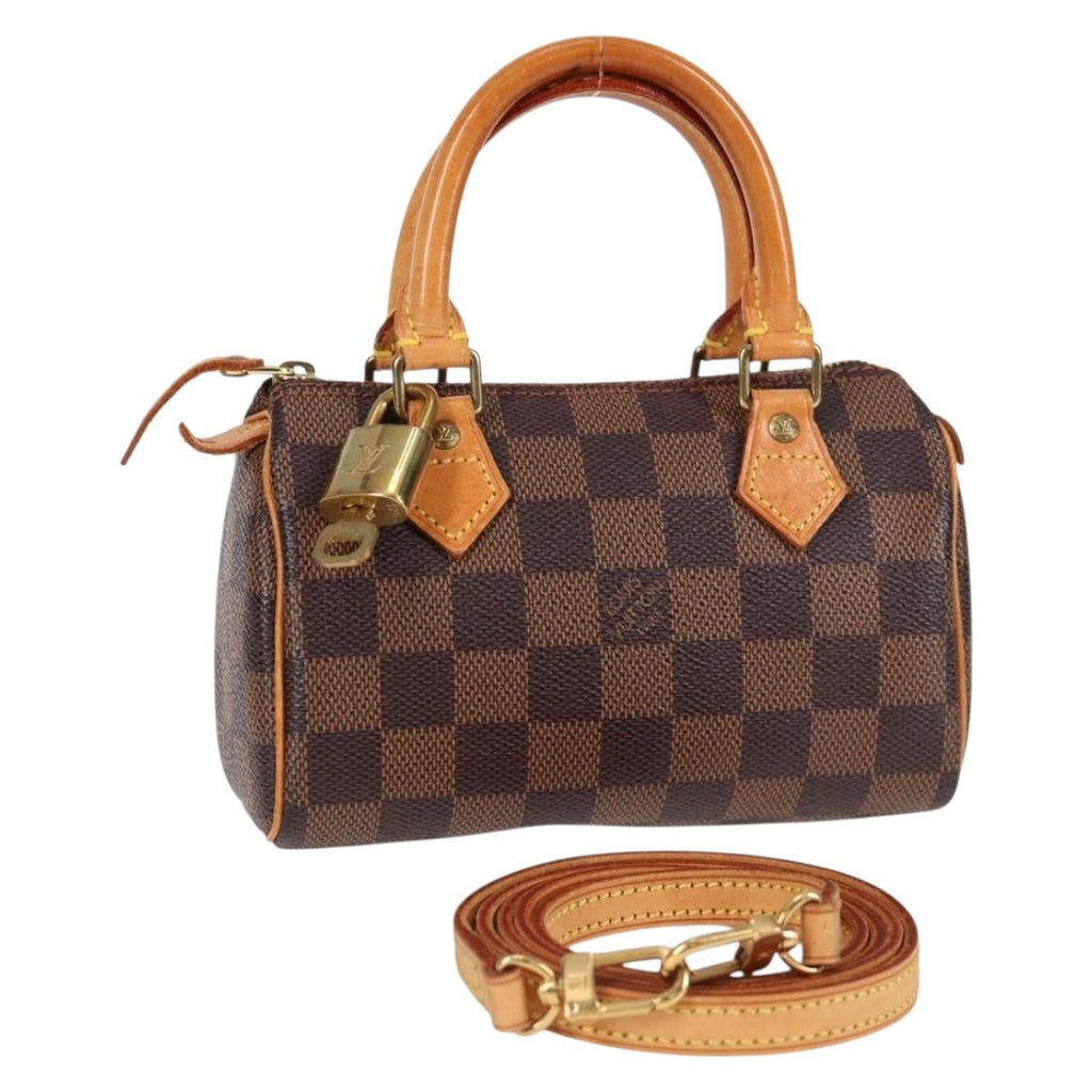 LOUIS VUITTON Damier Ebene Mini Speedy Hand Bag SPO N41536 LV 131209V