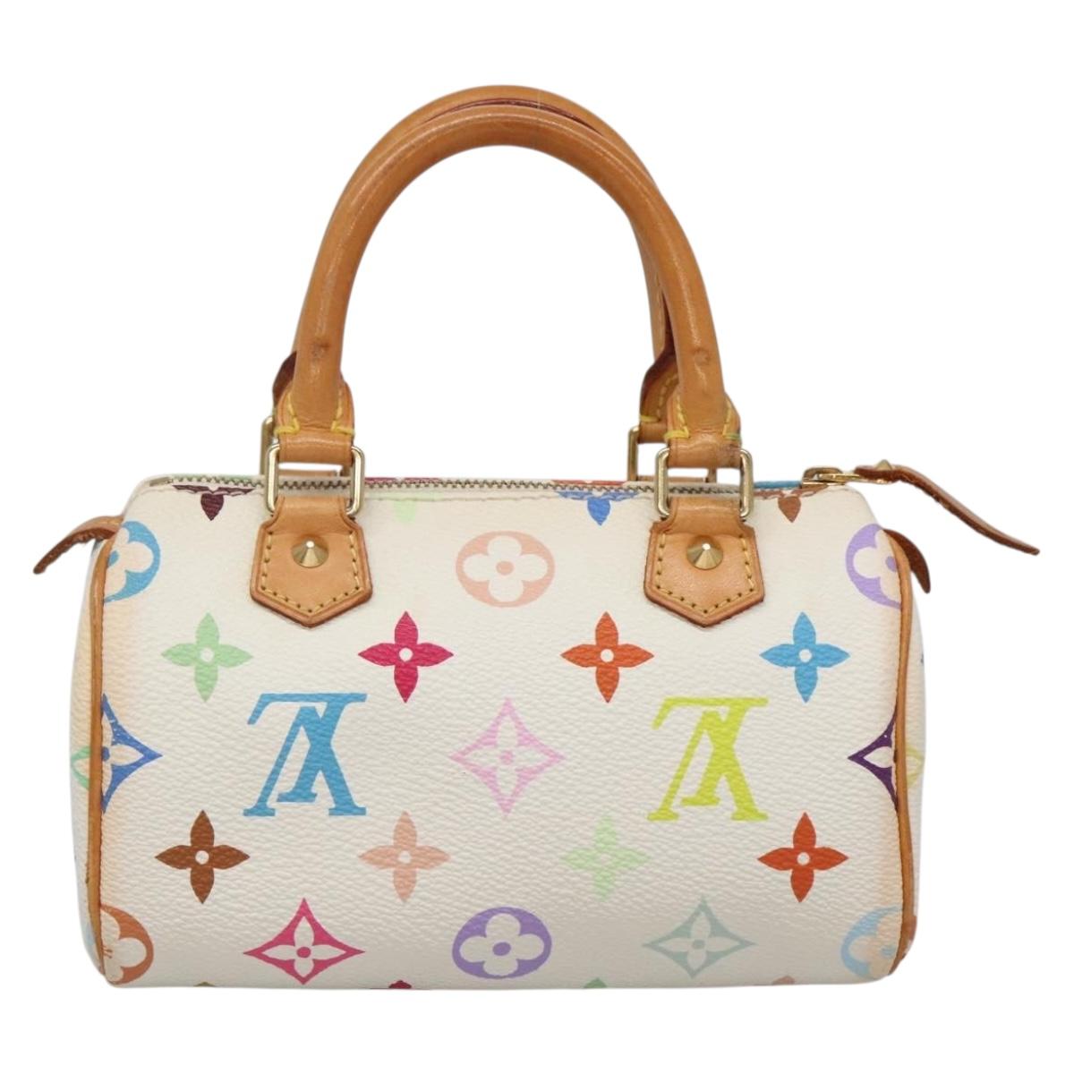 LOUIS VUITTON Monogram Multicolor Mini Speedy Hand Bag White M92645 131386V
