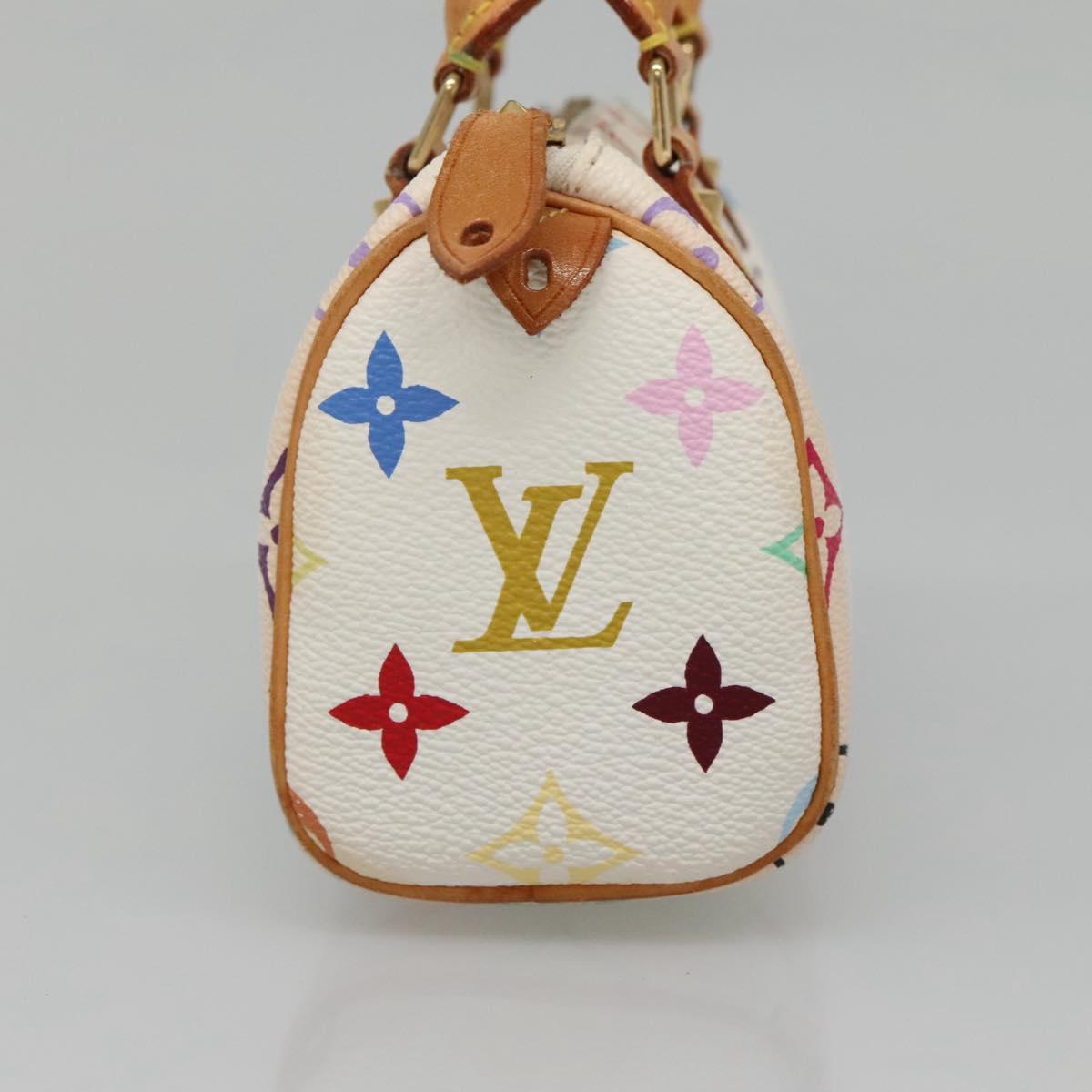 LOUIS VUITTON Monogram Multicolor Mini Speedy Hand Bag White M92645 131386V
