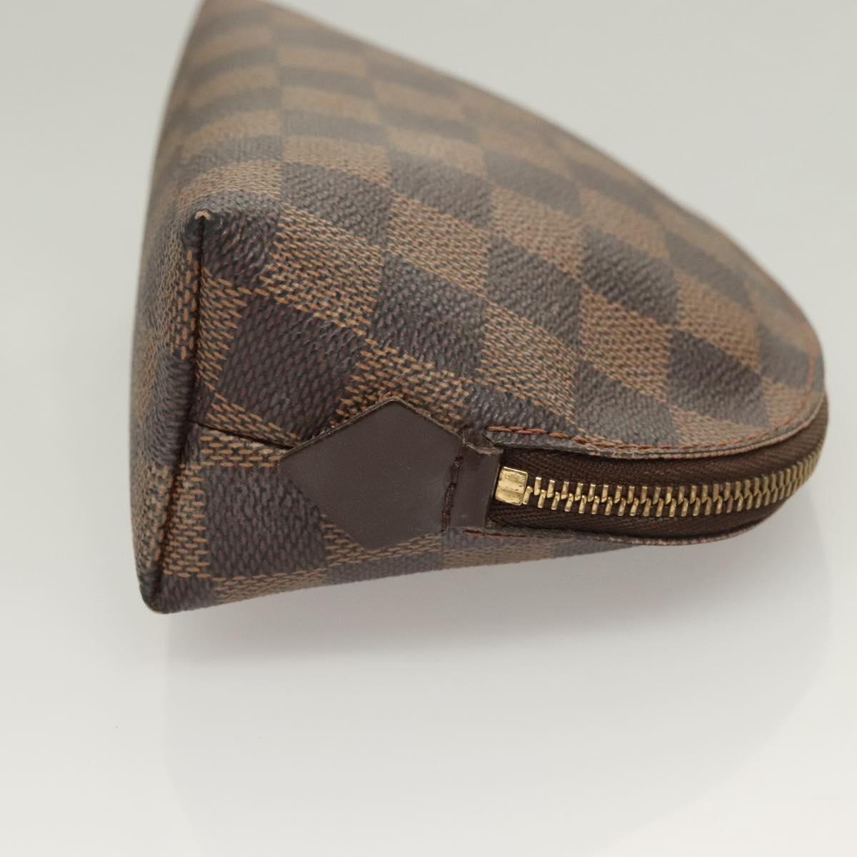 LOUIS VUITTON Damier Ebene Pochette Cosmetic PM Pouch N47516 LV 131456