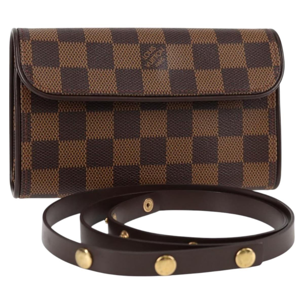 LOUIS VUITTON Damier Ebene Pochette Florentine Waist Bag N51856 LV 131472V