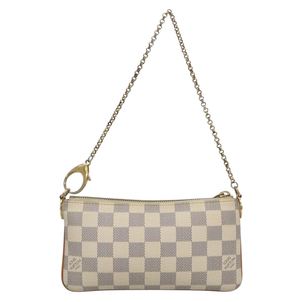 LOUIS VUITTON Damier Azur Pochette Mira MM Accessory Pouch N60027 LV 131575