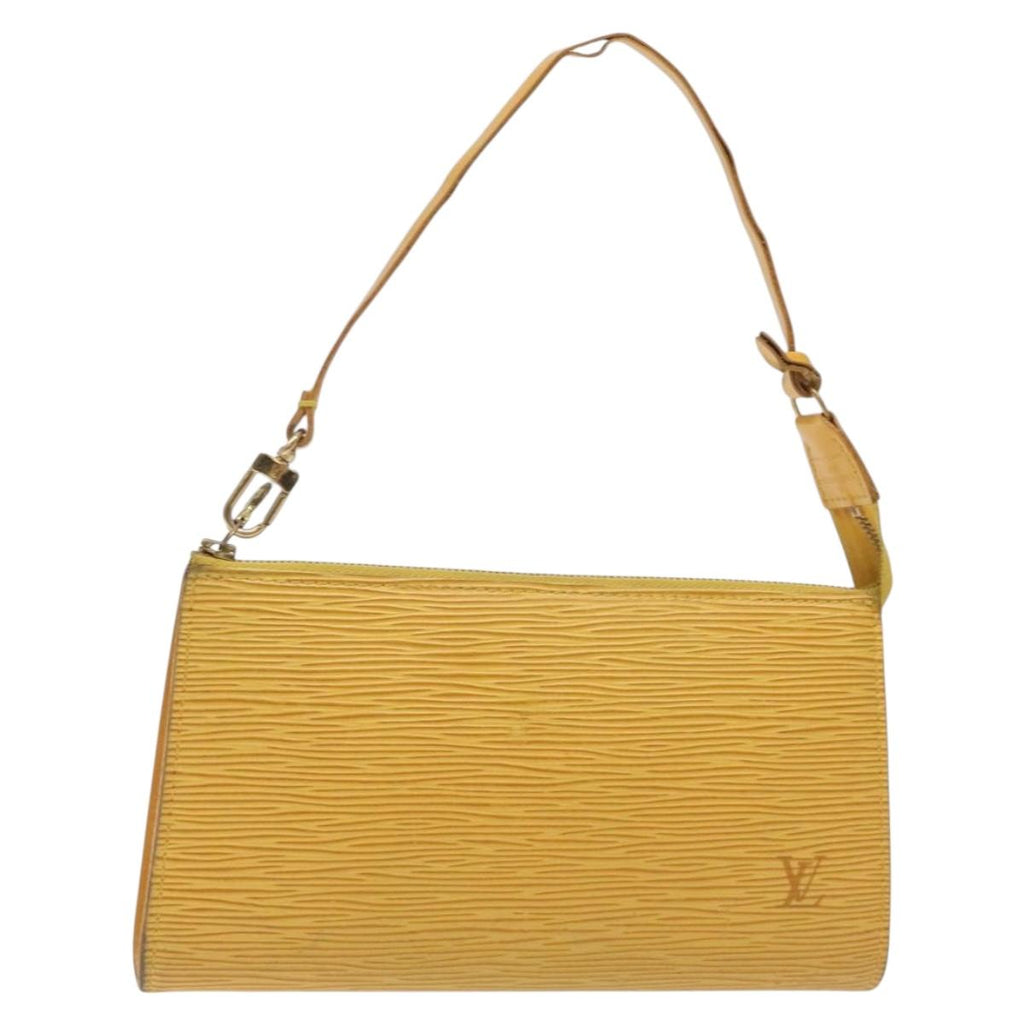 LOUIS VUITTON Epi Pochette Accessoires Pouch Yellow M52989 LV 131625