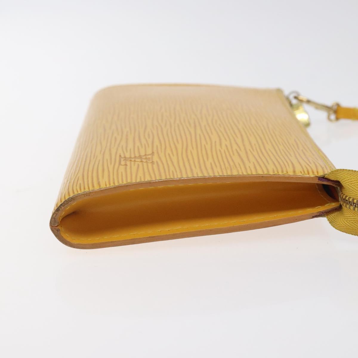 LOUIS VUITTON Epi Pochette Accessoires Pouch Yellow M52989 LV 131625