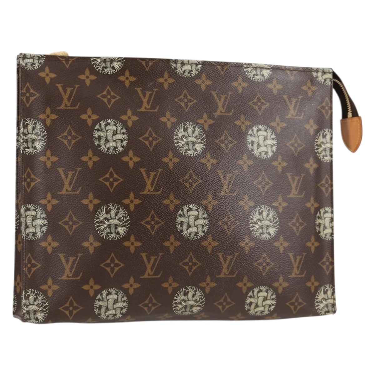 LOUIS VUITTON Monogram Pochette Voyage Clutch Bag M41513 LV 131809V