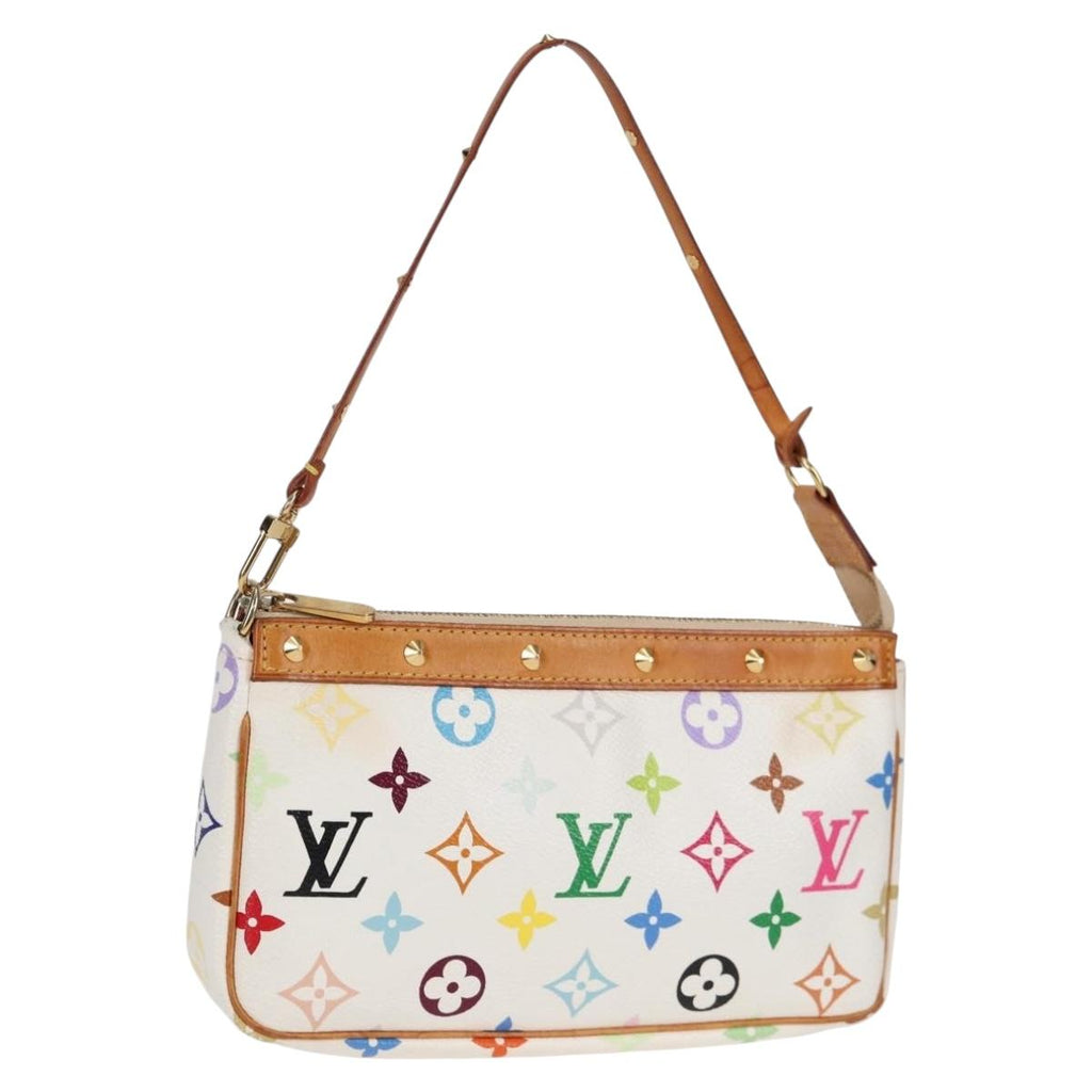 LOUIS VUITTON Multicolor Pochette Accessoires Pouch White M92649 LV 131817V