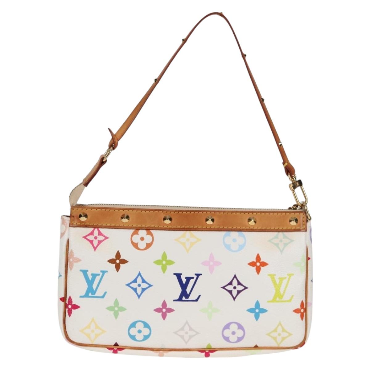 LOUIS VUITTON Multicolor Pochette Accessoires Pouch White M92649 LV 131817V