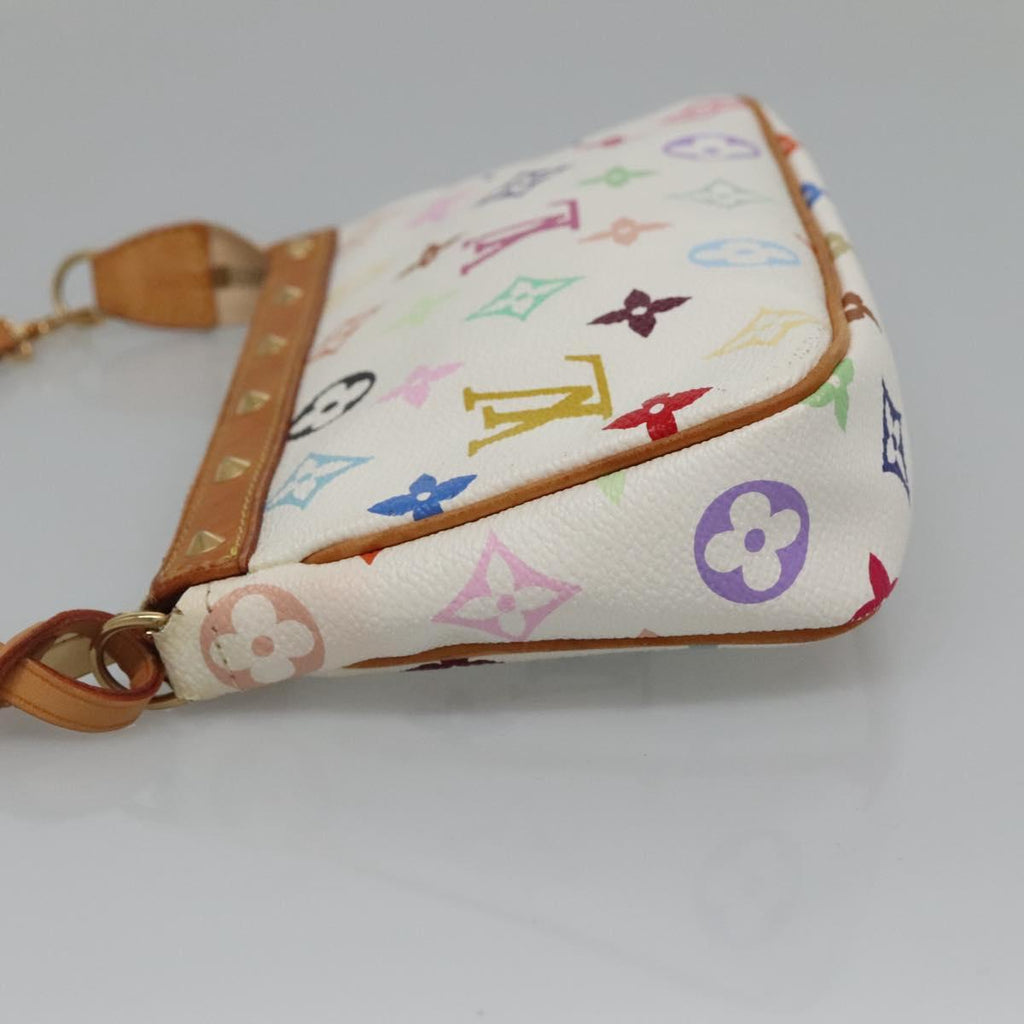 LOUIS VUITTON Monogram Multicolor Pochette Pouch White M92649 LV 131818