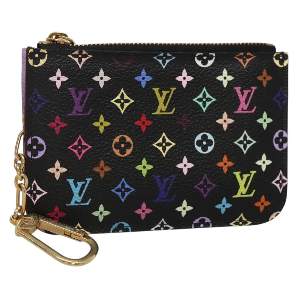 LOUIS VUITTON Monogram Pochette Cles NM Coin Purse Black M60279 131837