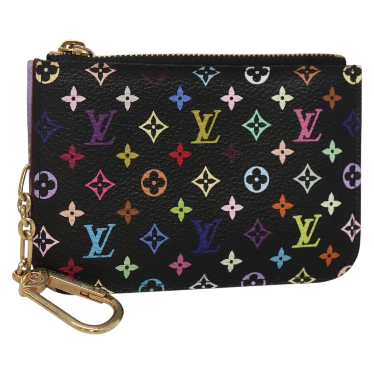 LOUIS VUITTON Monogram Pochette Cles NM Coin Purse Black M60279 131837