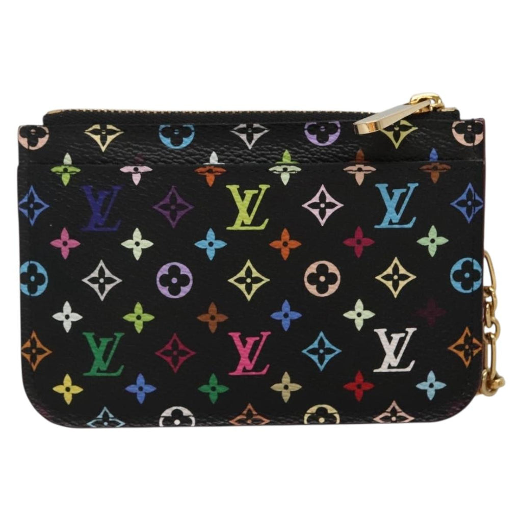 LOUIS VUITTON Monogram Pochette Cles NM Coin Purse Black M60279 131837