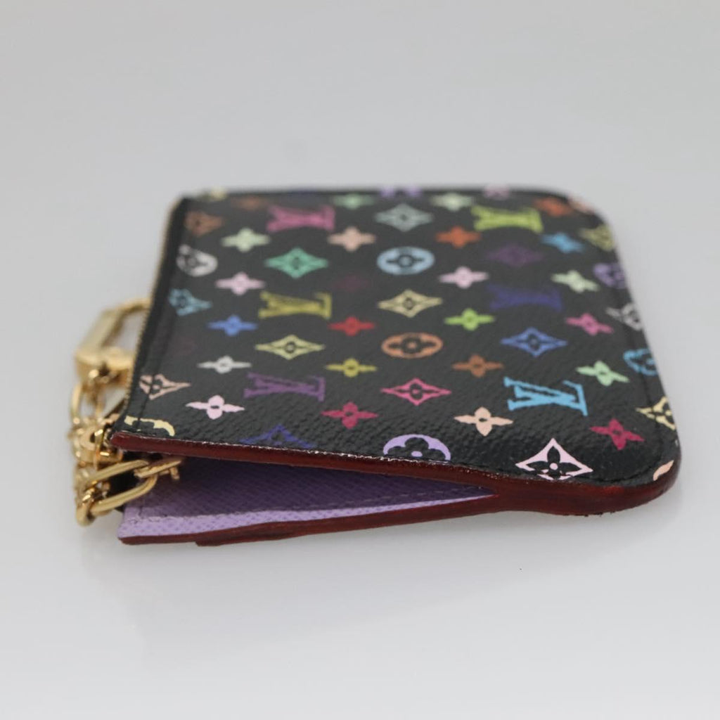 LOUIS VUITTON Monogram Pochette Cles NM Coin Purse Black M60279 131837