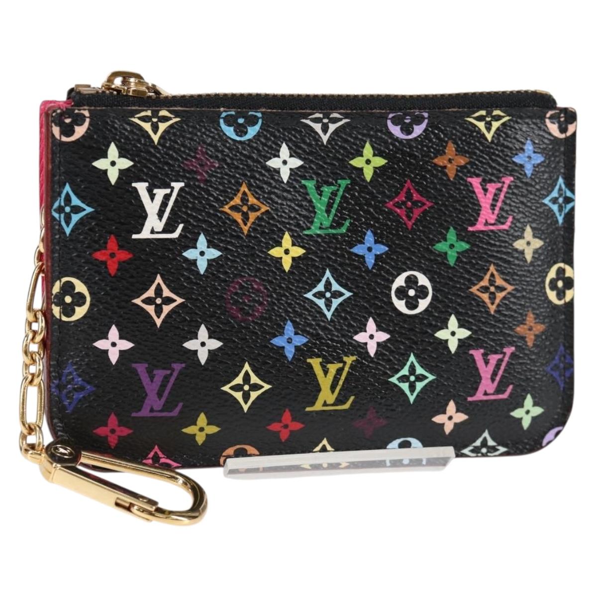 LOUIS VUITTON Monogram Pochette Cles NM Coin Purse Black M60279 131838V