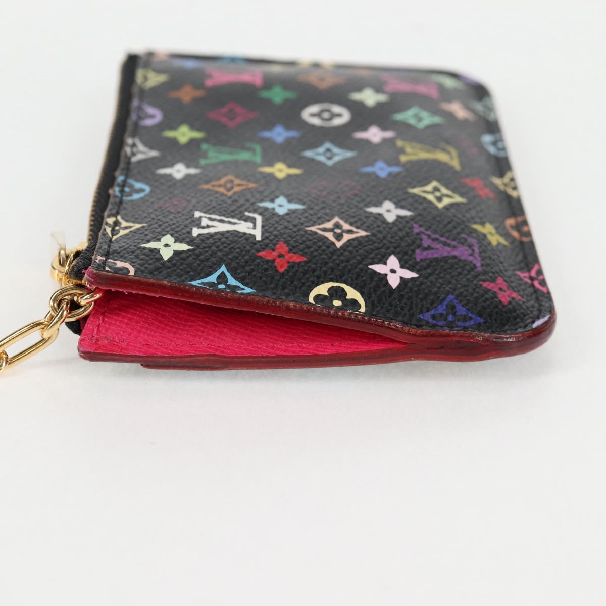 LOUIS VUITTON Monogram Pochette Cles NM Coin Purse Black M60279 131838V