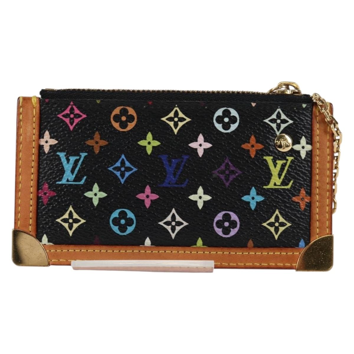 LOUIS VUITTON Multicolor Pochette Cles Coin Purse Black M13664 LV 131839V