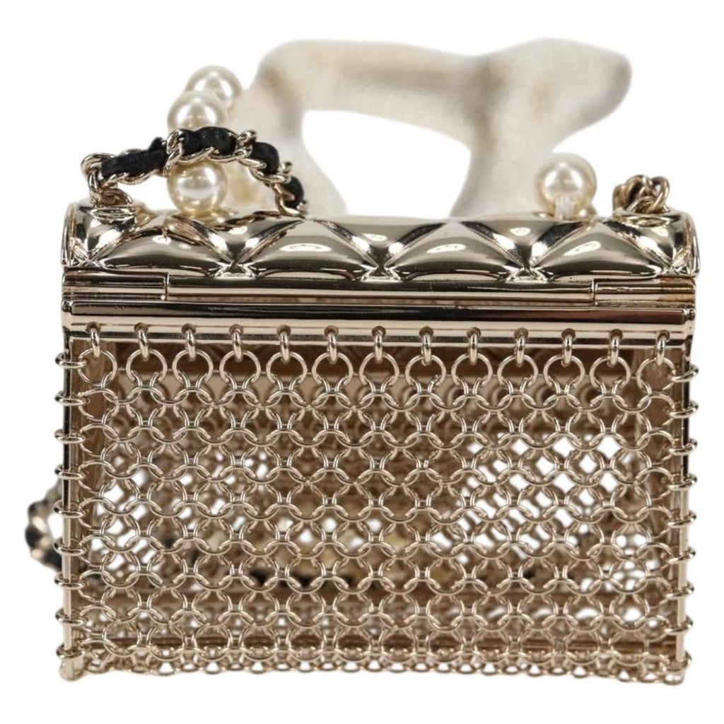 CHANEL Matelasse 2021S Pearl Necklace Metal Gold tone CC 131853SM