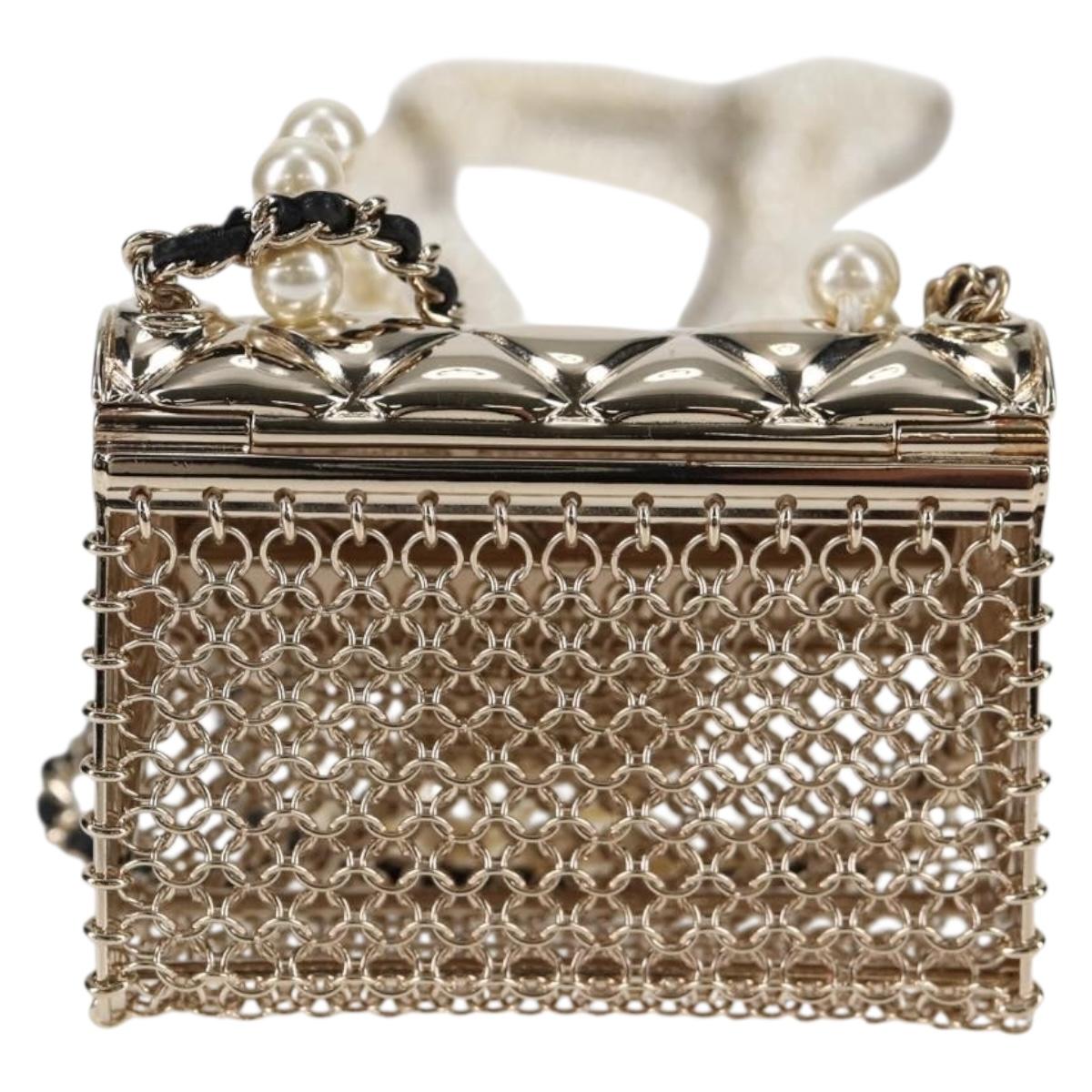 CHANEL Matelasse 2021S Pearl Necklace Metal Gold tone CC 131853SM