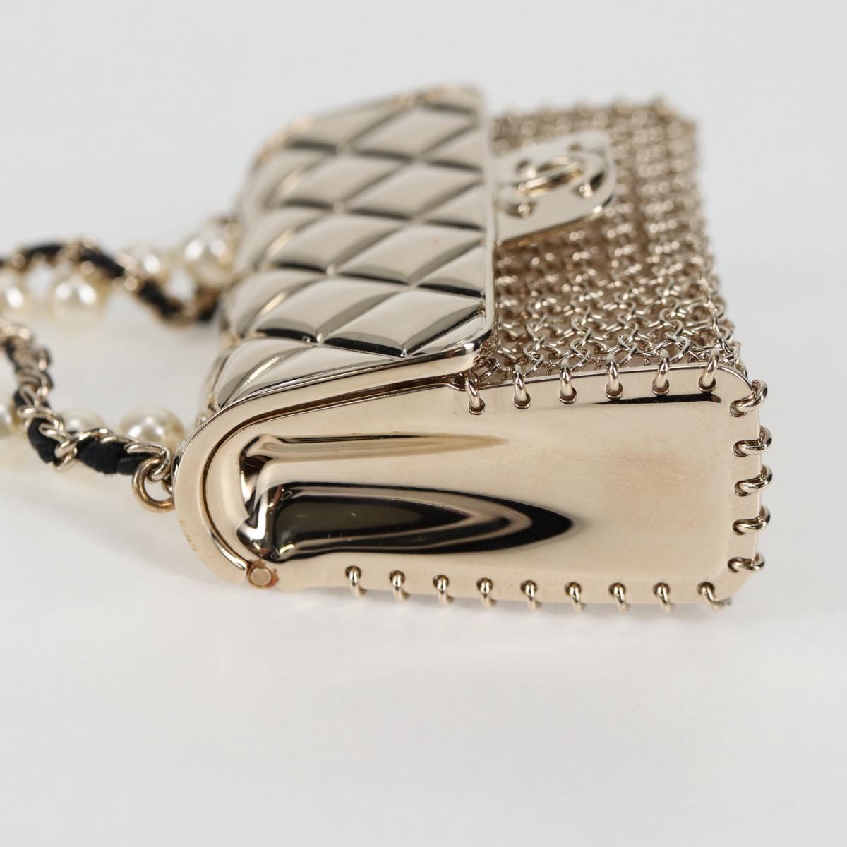 CHANEL Matelasse 2021S Pearl Necklace Metal Gold tone CC 131853SM