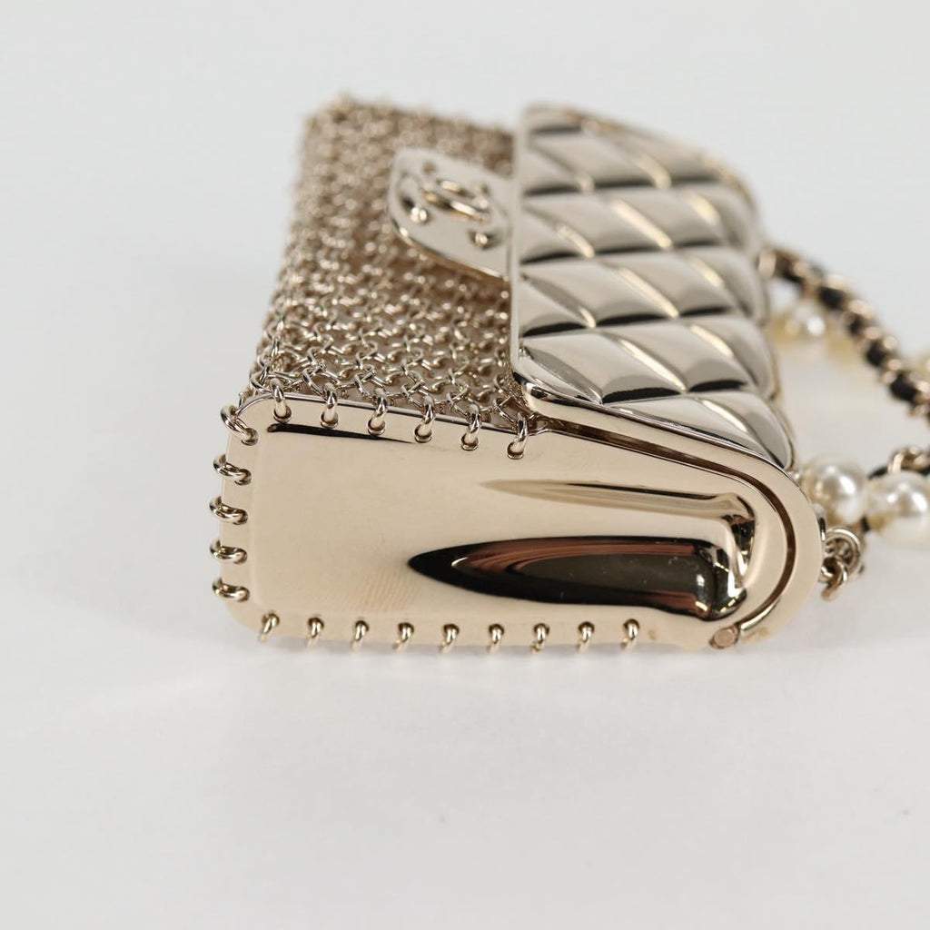 CHANEL Matelasse 2021S Pearl Necklace Metal Gold tone CC 131853SM