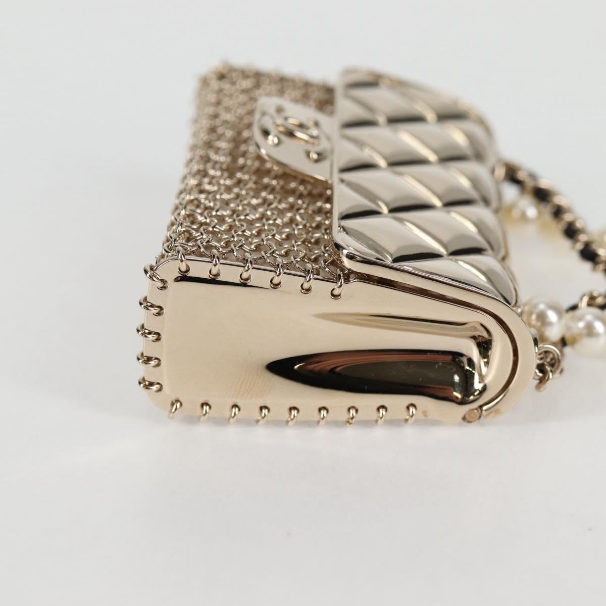 CHANEL Matelasse 2021S Pearl Necklace Metal Gold tone CC 131853SM