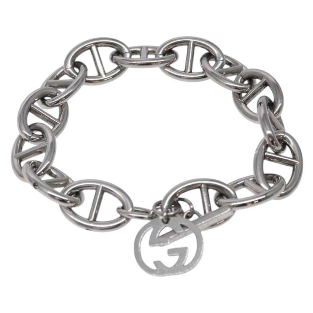GUCCI Anchor Chain Bracelet metal Silver 131854
