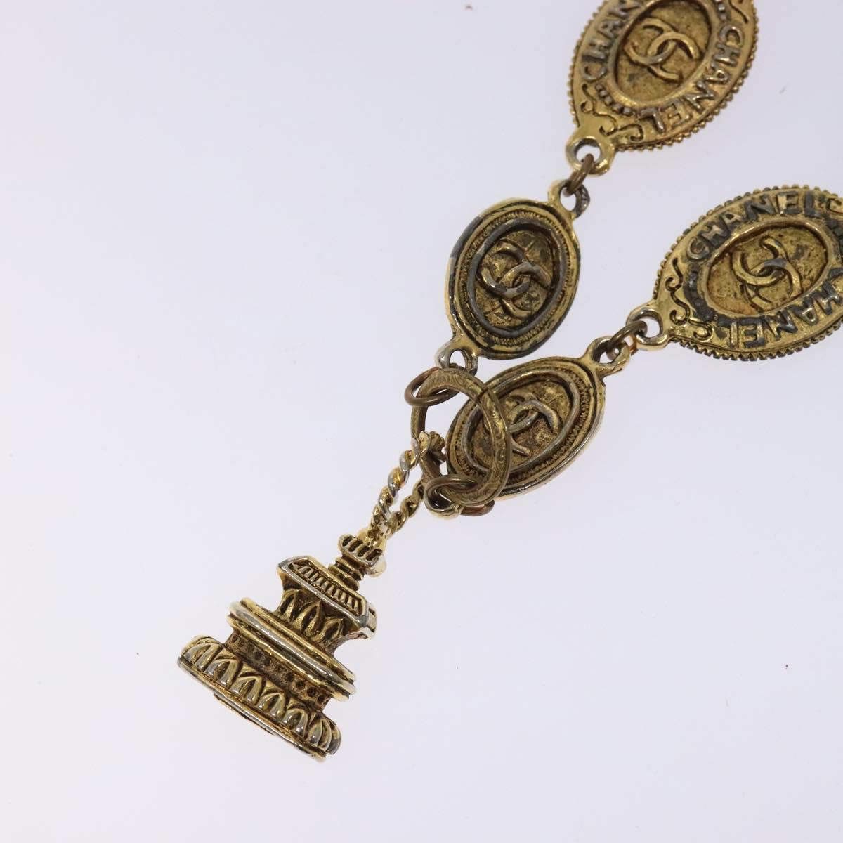 CHANEL Necklace metal Gold Tone CC 131855