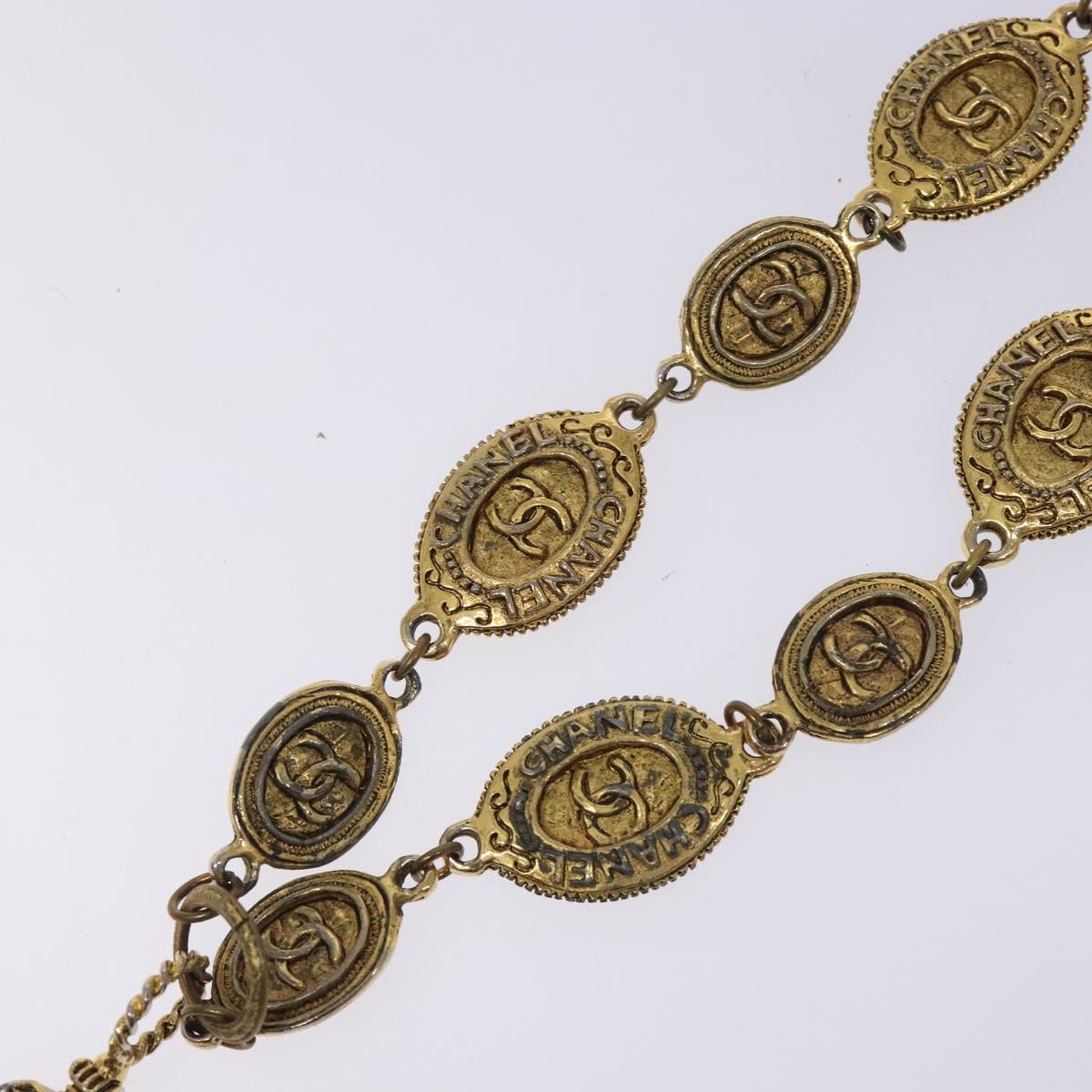 CHANEL Necklace metal Gold Tone CC 131855