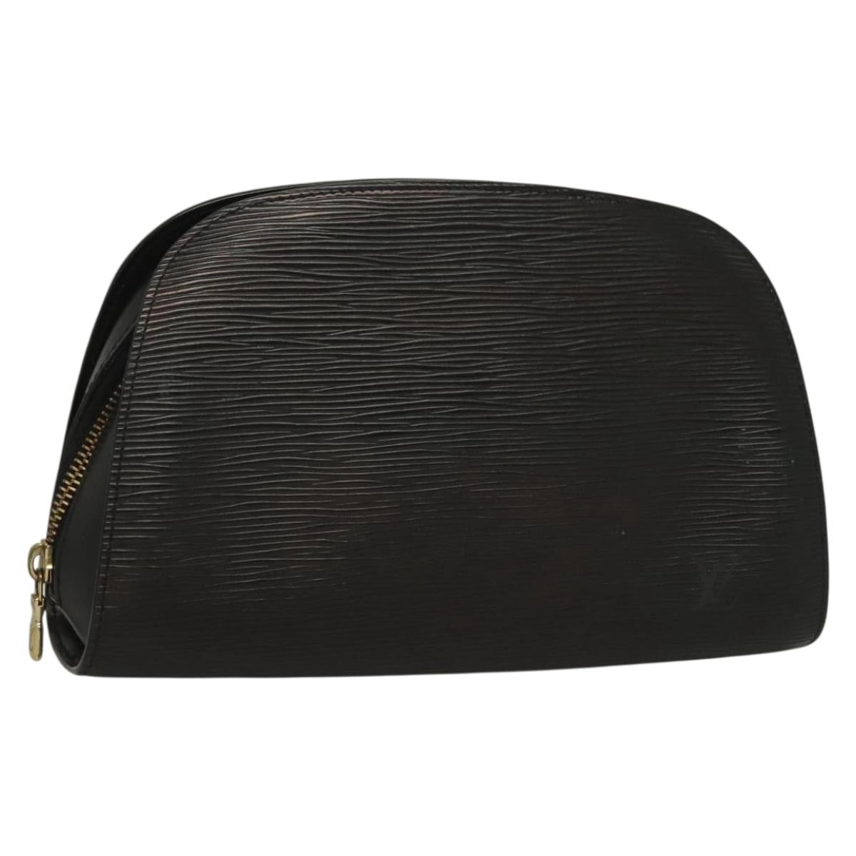 LOUIS VUITTON Epi Dauphine MM Pouch Black M48452 LV 131994