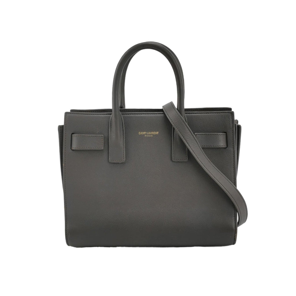 Sold Saint Laurent Sac De Jour Nano Black Leather Handbag