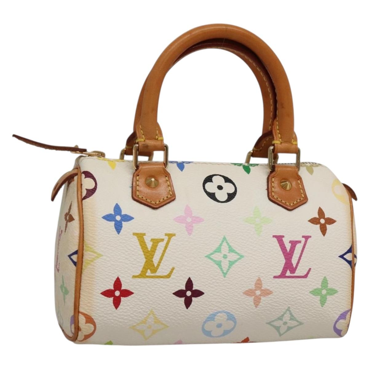 LOUIS VUITTON Monogram Multicolor Mini Speedy Bag White M92645 LV 132394