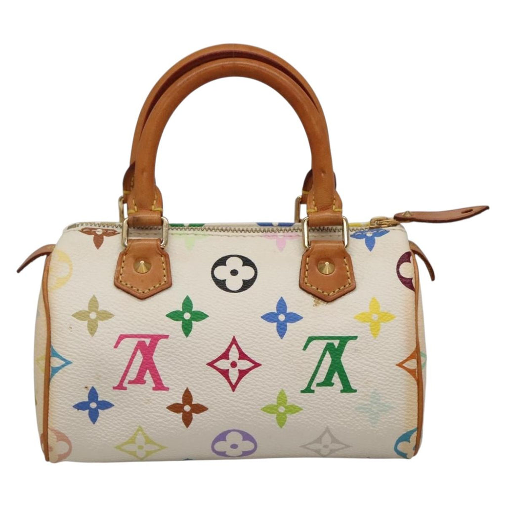 LOUIS VUITTON Monogram Multicolor Mini Speedy Bag White M92645 LV 132394