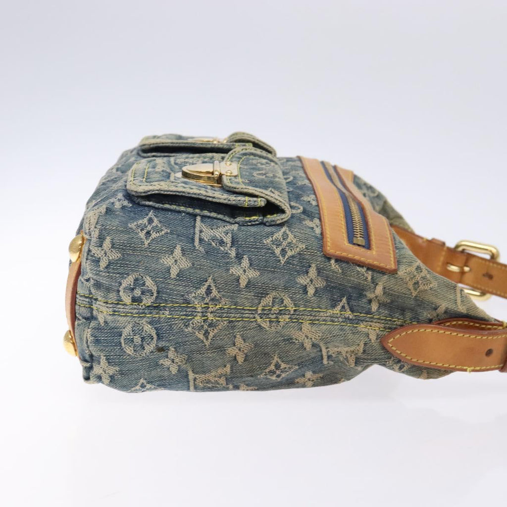 LOUIS VUITTON Monogram Denim Buggy PM Shoulder Bag Blue M95049 LV 132462