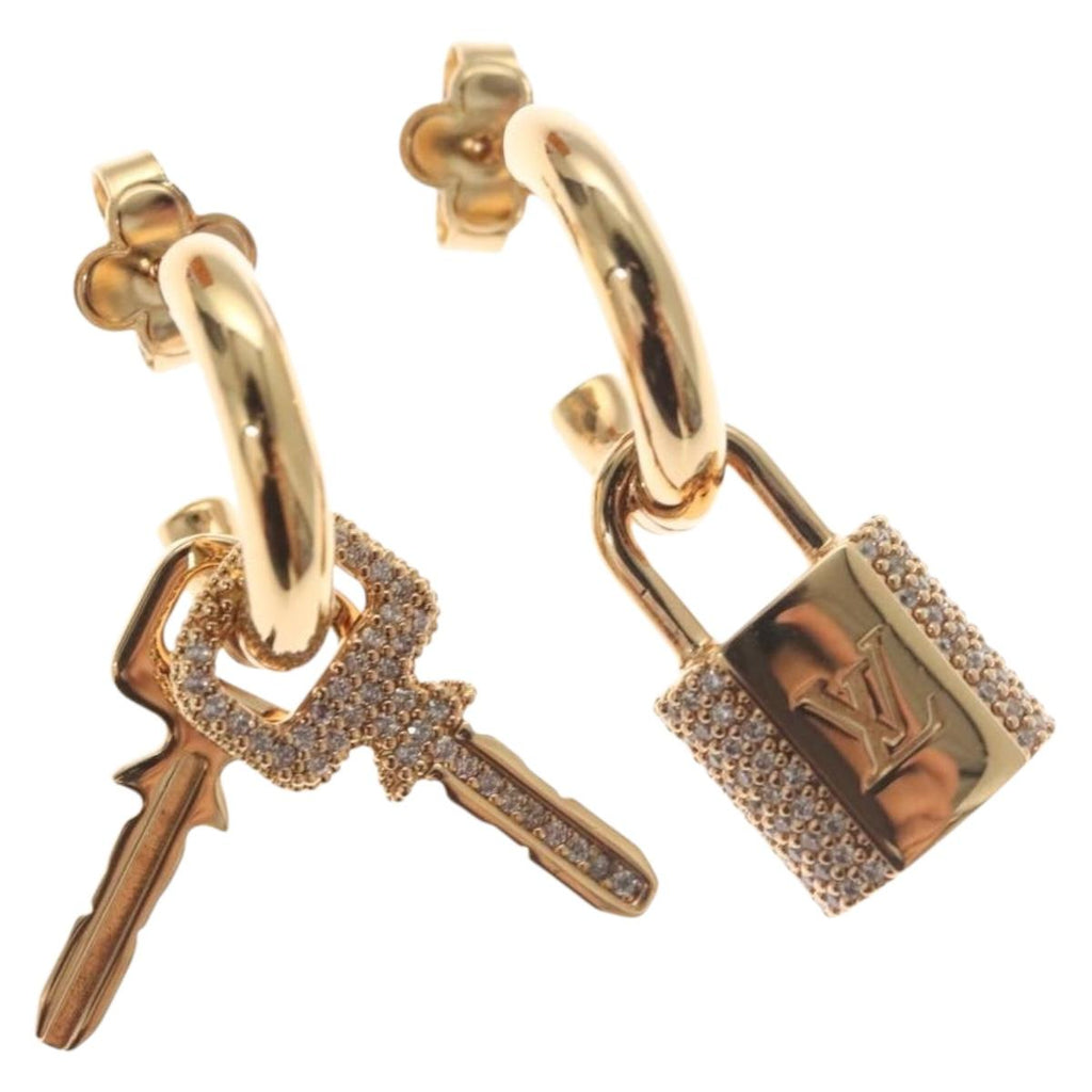 LOUIS VUITTON Earrings LV Padlock Earring metal Gold M01583 LV 132501M