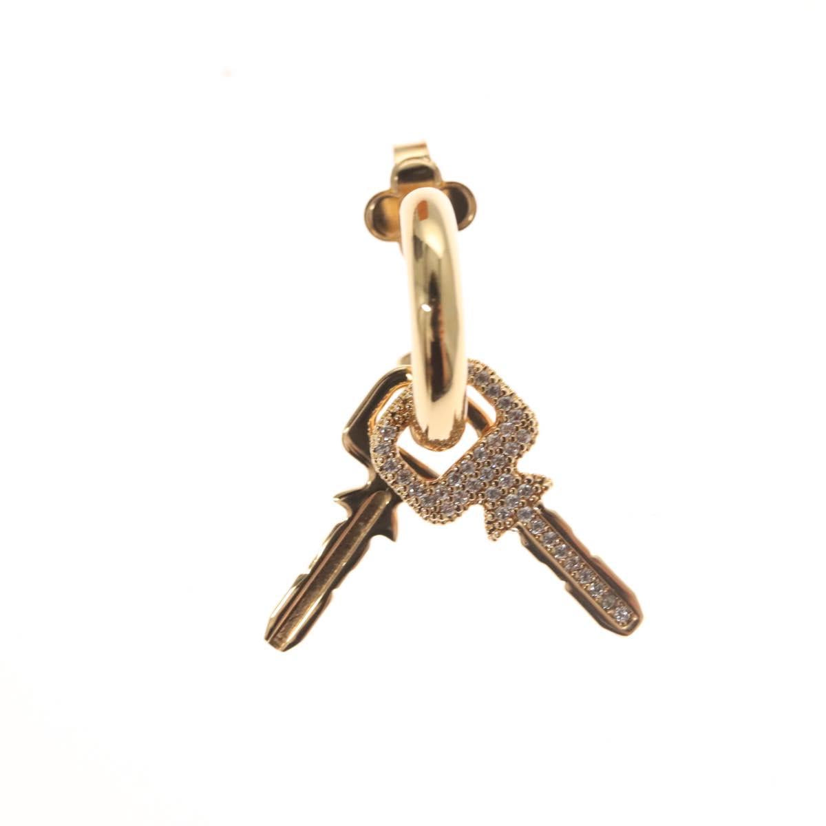 LOUIS VUITTON Earrings LV Padlock Earring metal Gold M01583 LV 132501M