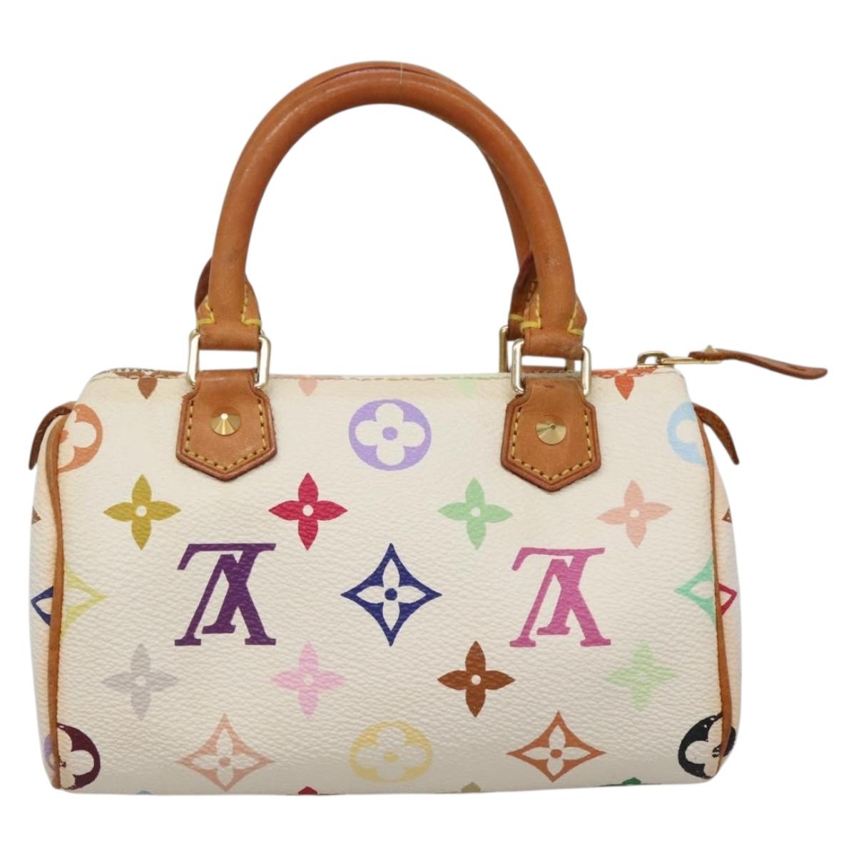 LOUIS VUITTON Monogram Multicolor Mini Speedy Bag White M92645 LV 132610
