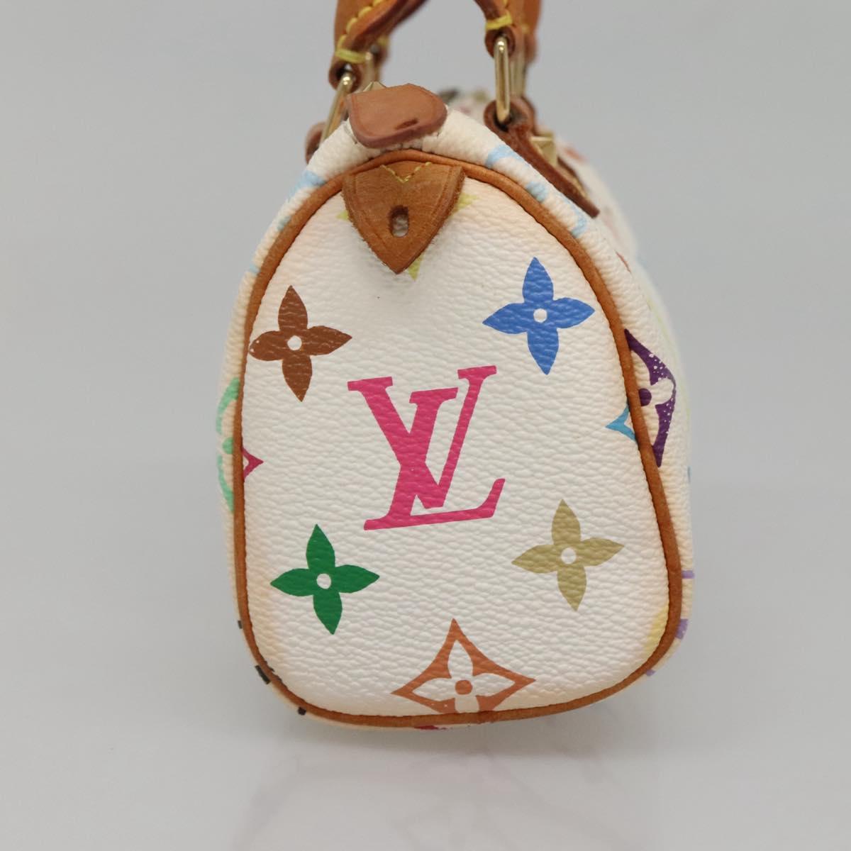 LOUIS VUITTON Monogram Multicolor Mini Speedy Bag White M92645 LV 132610