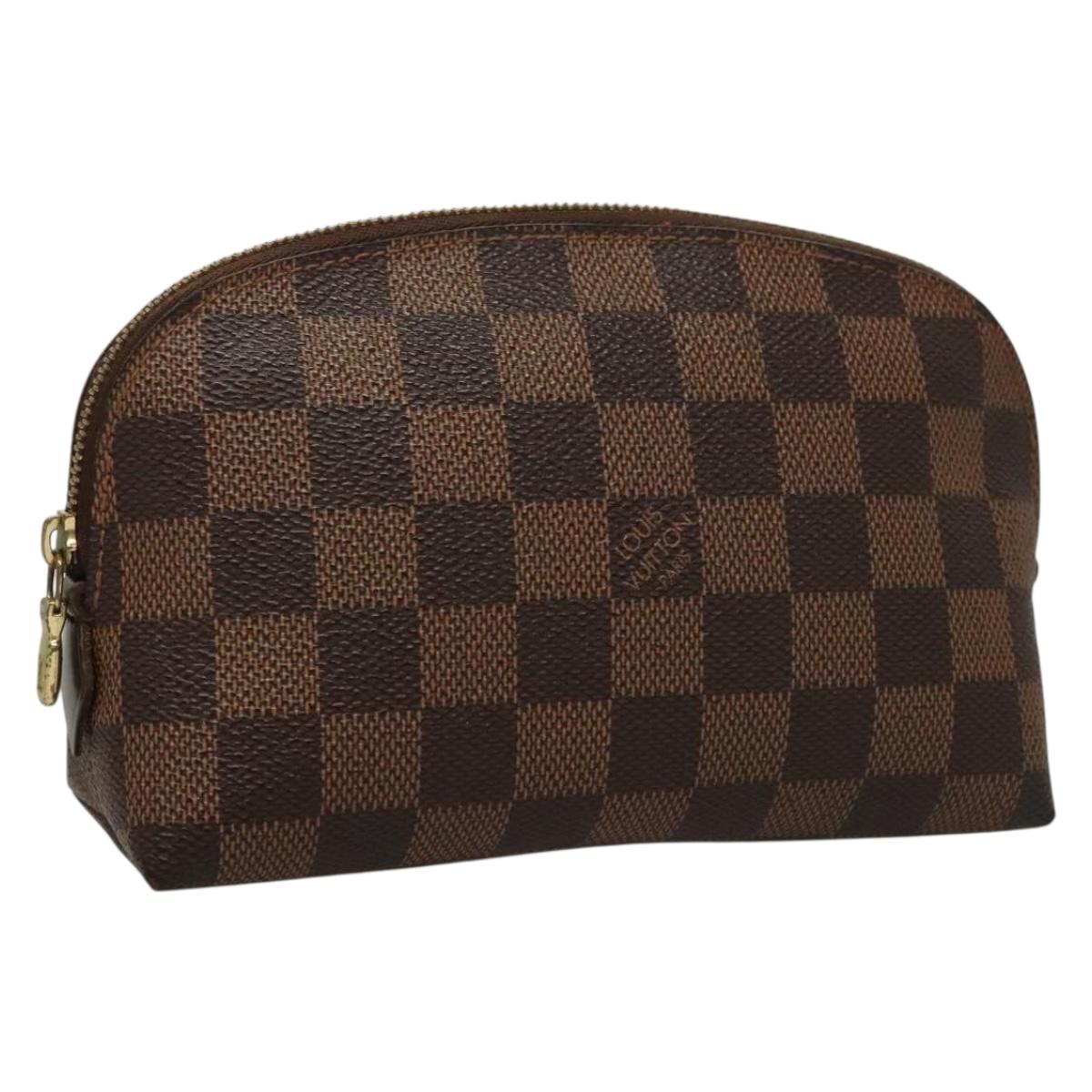 LOUIS VUITTON Damier Ebene Pochette Cosmetic PM Pouch N47516 LV 132638
