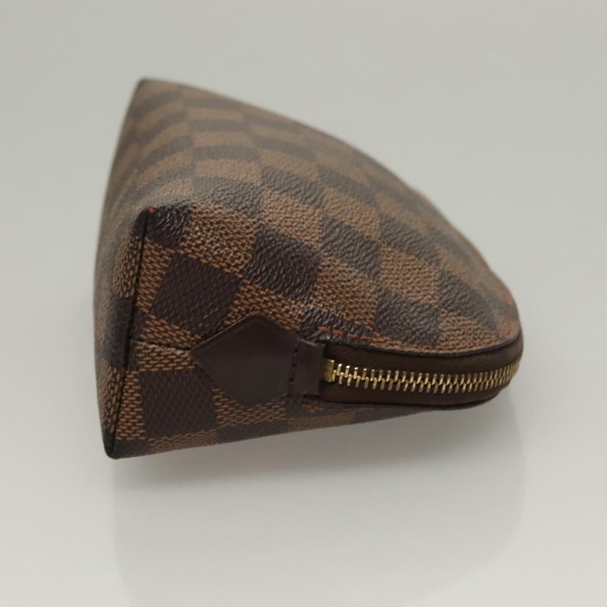 LOUIS VUITTON Damier Ebene Pochette Cosmetic PM Pouch N47516 LV 132638