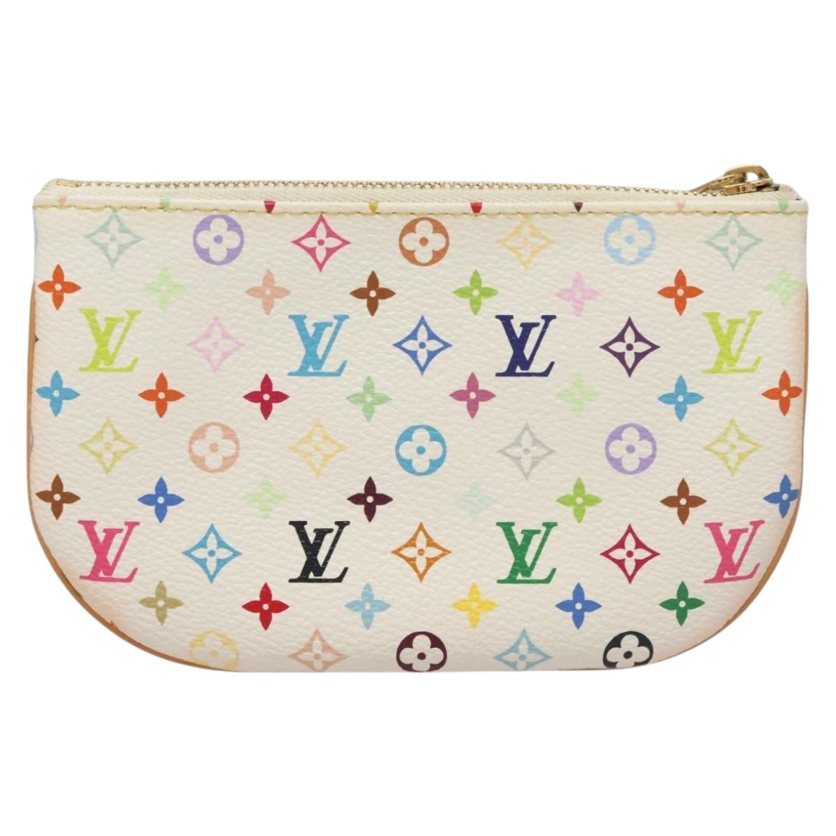 LOUIS VUITTON Multicolor Pochette Mira MM Pouch White M60096 LV 132784