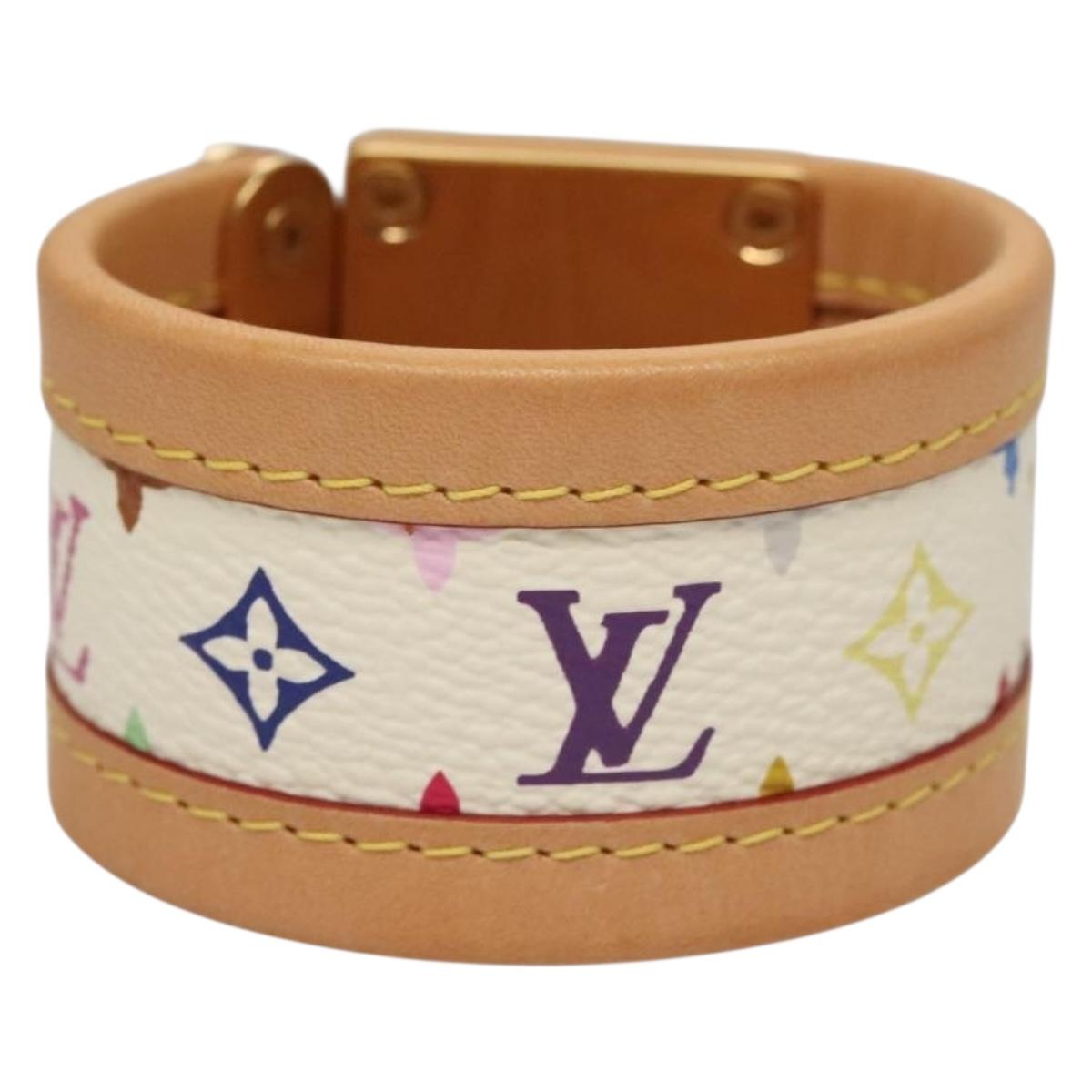 LOUIS VUITTON Monogram Multicolor Cerule Bracelet White M92593 LV 132793V