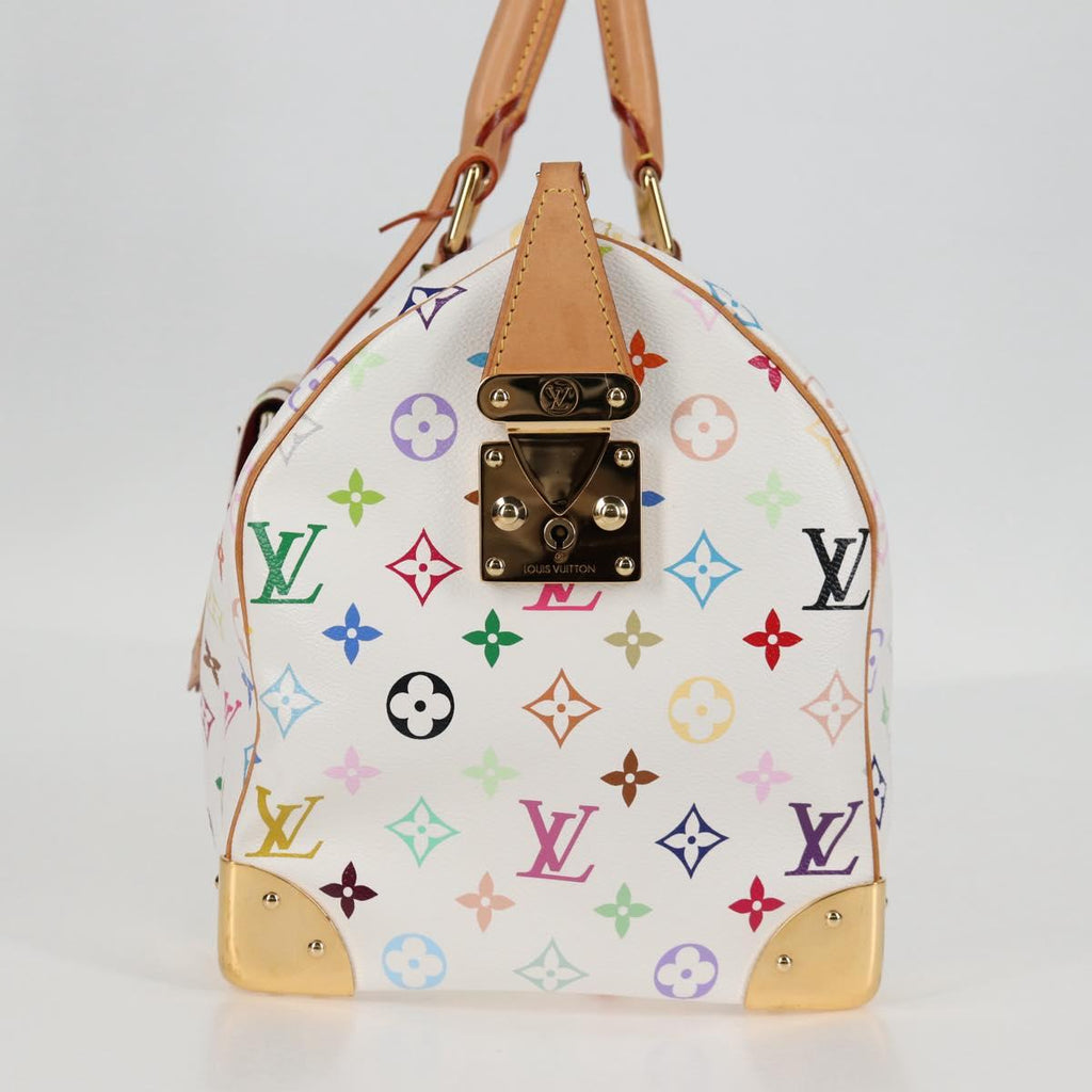 LOUIS VUITTON Monogram Multicolor Speedy 30 Bag White Bron M92643 132956V