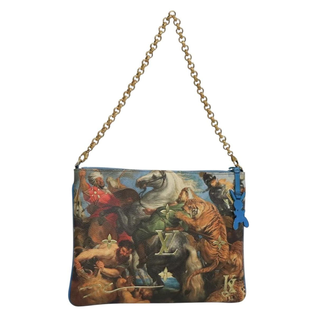 LOUIS VUITTON Celty Pochette Plat Pouch Koons Rubens M64617 LV 132960A