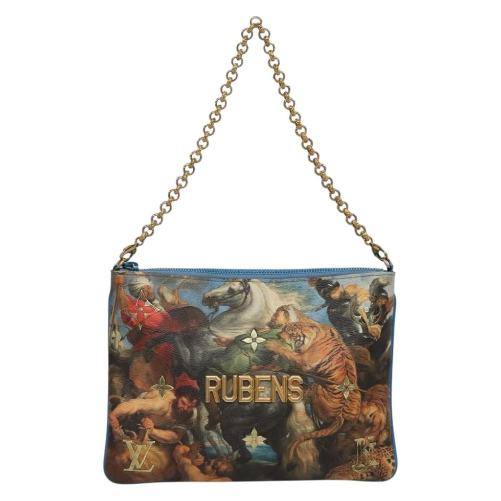 LOUIS VUITTON Celty Pochette Plat Pouch Koons Rubens M64617 LV 132960A