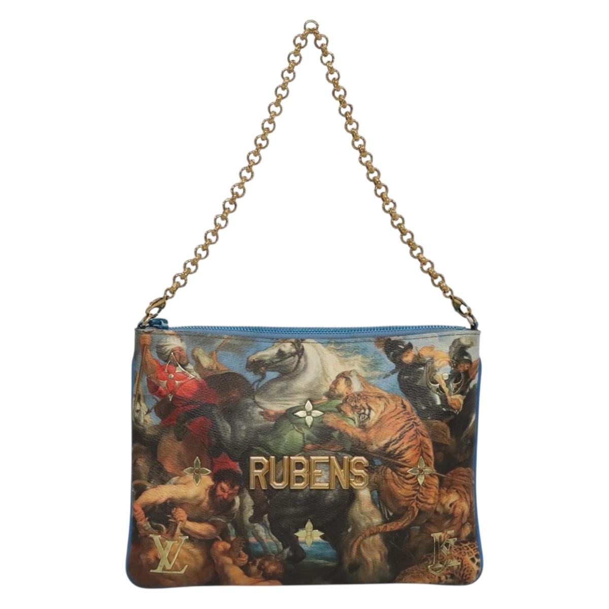 LOUIS VUITTON Celty Pochette Plat Pouch Koons Rubens M64617 LV 132960A