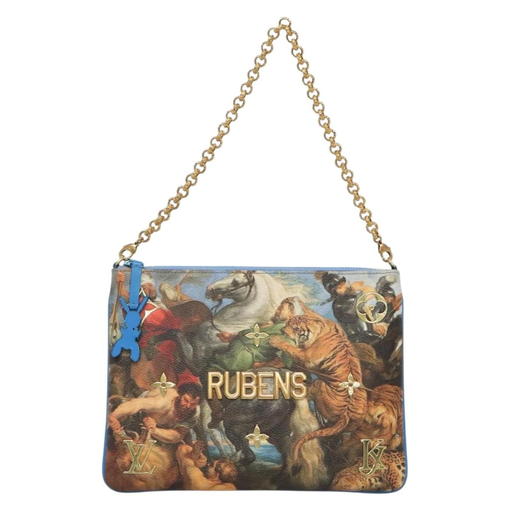 LOUIS VUITTON Celty Pochette Plat Pouch Koons Rubens M64617 LV 132961M