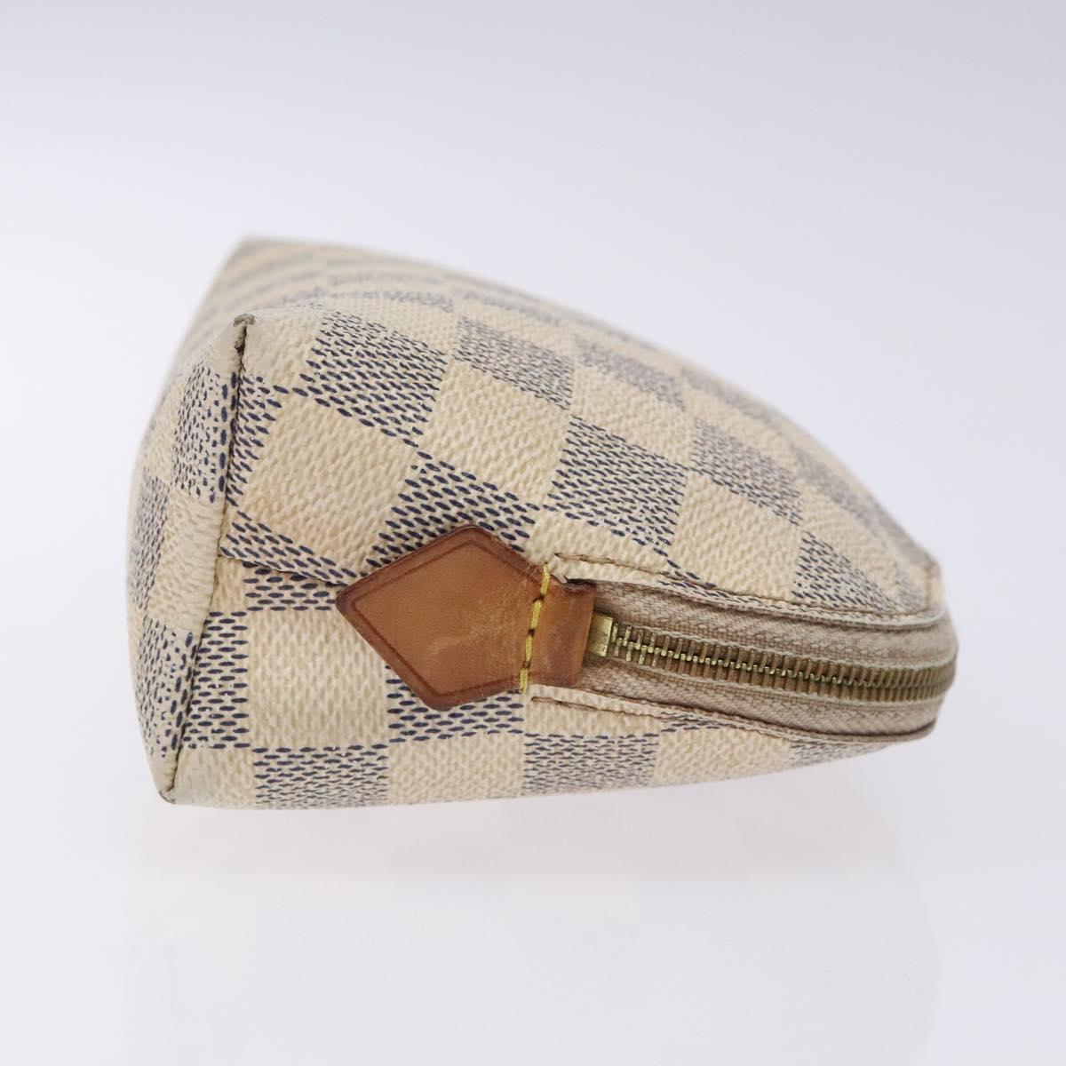 LOUIS VUITTON Damier Azur Pochette Cosmetic PM Pouch N60024 LV 133169