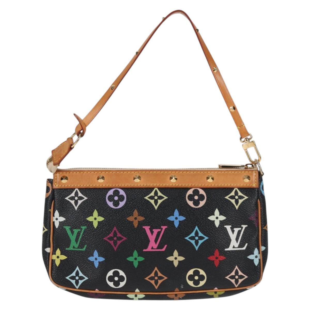 LOUIS VUITTON Multicolor Pochette Accessoires Pouch Black M92648 LV 133185V