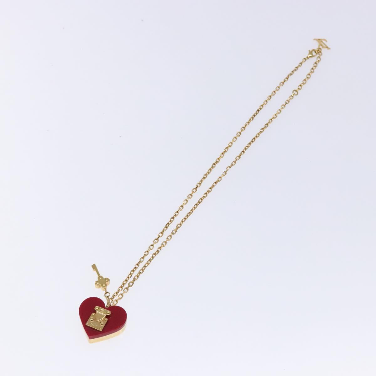 LOUIS VUITTON Pandantif Rock Me Necklace metal Gold Bordeaux M66516 133204