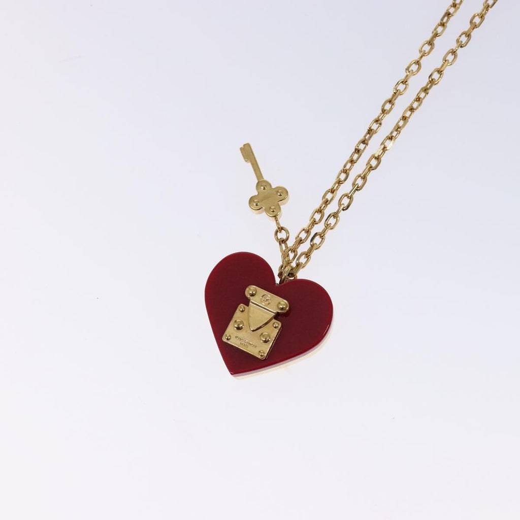 LOUIS VUITTON Pandantif Rock Me Necklace metal Gold Bordeaux M66516 133204